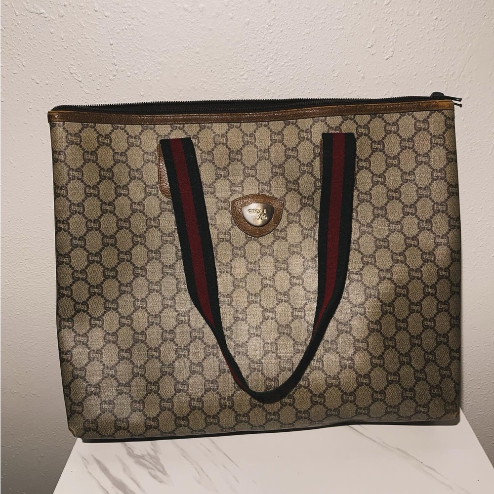 Gucci Square Tote with top zipper